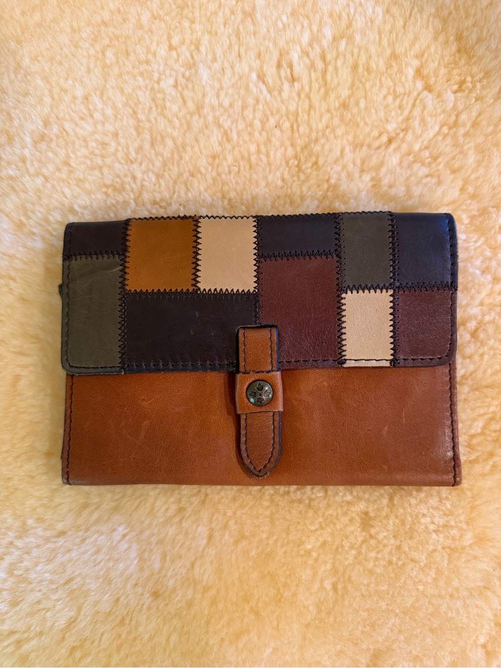 Patricia Nash Rienzo Zig Zag Patchwork Leather Wallet - NWT
